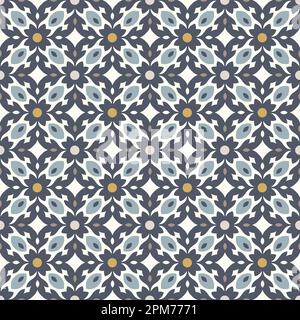 Carreaux de sol : motif vintage sans couture avec huiles de quatrefOils. Arrière-plan vectoriel transparent. Couleurs unies - facile à redéfinir. Illustration de Vecteur