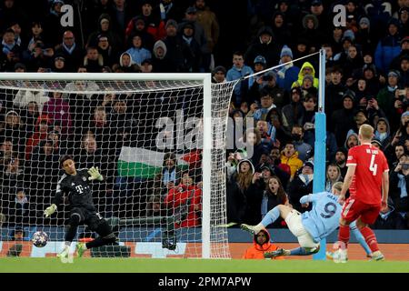 Manchester City / Bayern Munich, Ligue des champions de l'UEFA, quart de finale, première étape, Stade Etihad, Manchester - Royaume-Uni, 11 avril 2023 Banque D'Images