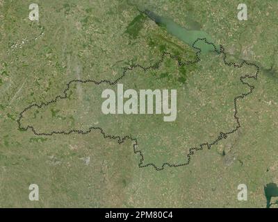 Kirovohrad, région de l'Ukraine. Carte satellite basse résolution Banque D'Images