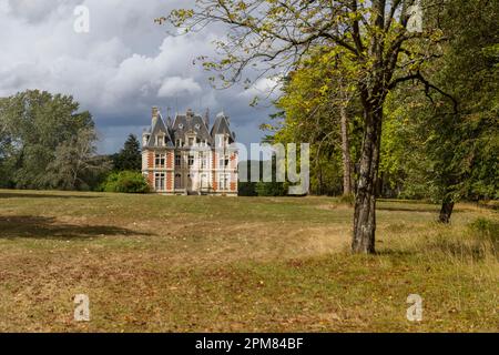 France, Indre et Loire, Chanceaux-près-Loches, Château de Beaurepaire Banque D'Images