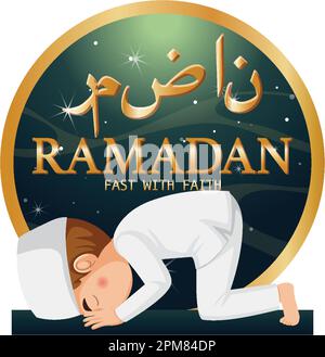 Illustration de la conception de l'affiche de Ramadan Kareem Illustration de Vecteur