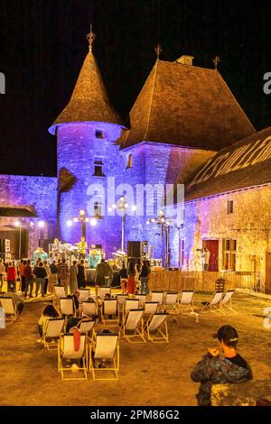 France, Dordogne, Périgord pourpre, Biron, Château de Biron, festival des villégielles France, Dordogne (24), Périgord Pourpre, Biron, château de Biron, festival les villégiques Banque D'Images