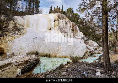 La Baleine blanche, Bagni San Filippo, Toscane, Italie Banque D'Images