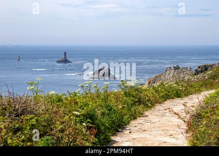 La pointe du raz et le phare de la Vieille. Bretagne. Finistère Banque D'Images