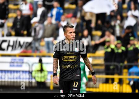 Une fois Caldas Dayro Moreno pendant le match de la Ligue BetPlay Dimayor entre Once Caldas et Equidad à Bogota, Colombie sur 11 avril 2023. Photo de: Cristian Bayona/long Visual Press Banque D'Images