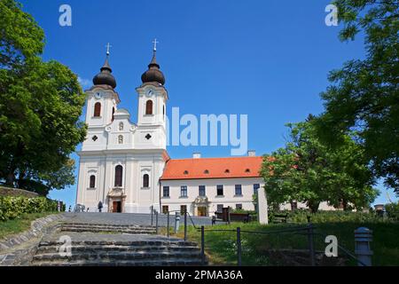 L'abbaye de Tihany, la péninsule de Tihany, Lake Balaton, Hungary Banque D'Images