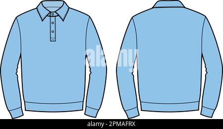 Pull polo pour Homme. CAO mode. Illustration de Vecteur