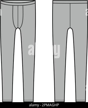 Leggings de sport pour Homme. CAO mode. Illustration de Vecteur