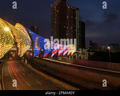 The Night look of Saloma Link (Pintasan saloma) kuala lumpur malaisie.l'image prise le 2020 octobre de kampong bharu, kuala lumpur, malaisie. Banque D'Images