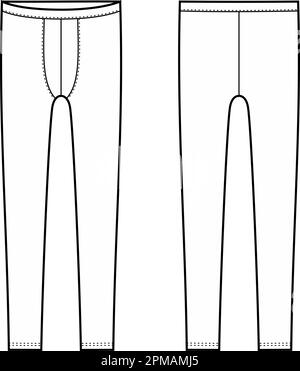 Leggings de sport pour Homme. CAO mode. Illustration de Vecteur