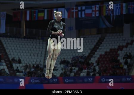 Antalya, Turquie. 12th avril 2023. A.d'Amato (ITA) Banque lors de la gymnastique artistique européenne Championsps - finale DE l'équipe WAG, gymnastique à Antalya, Turquie, 12 avril 2023 crédit: Agence de photo indépendante/Alamy Live News Banque D'Images