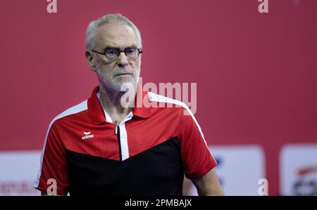 ANTALYA - ancien entraîneur néerlandais Gerrit Beltman pendant la qualification des championnats européens de gymnastique en Turquie. ANP IRIS VAN DEN BROEK pays-bas hors - belgique hors Banque D'Images