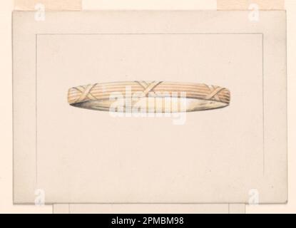 Projets pour Braclets, Design for a Bracelet; George E Germer (1868 – 1936); graphite, pinceau et gouache blanc, pinceau et aquarelle jaune et marron sur carton; 9 × 12,8 cm (3 9/16 × 5 1/16 po); 1939-84-30-d Banque D'Images