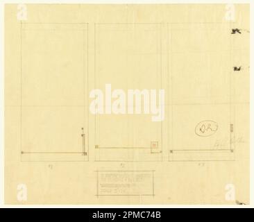 Dessin, draperies, Henry J. Allen Residence, Wichita, Kansas; conçu par George Mann Niedecken (1878–1945); architecte: Frank Lloyd Wright (américain, 1867–1959); client: Henry J. Allen, Elsie J. Nuzman (Mme Henry J.) Allen; Etats-Unis; graphite, traçage de couleur sur papier beige; 35,8 x 44 cm (14 1/8 x 17 5/16 po). Banque D'Images