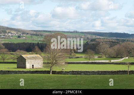 Images de paysage capturées près du village d'Aysgarth, situé dans le nord du Yorkshire de l'Angleterre Banque D'Images