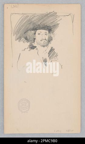 Dessin, homme; Robert Frederick Blum (américain, 1857–1903); États-Unis; graphite sur papier vélin; 16,6 × 10 cm (6 9/16 × 3 15/16 po) Banque D'Images