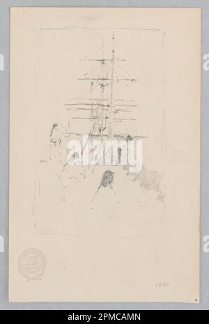 Dessin, port; Robert Frederick Blum (américain, 1857–1903); États-Unis; graphite sur papier vélin; 16,9 × 10,9 cm (6 5/8 × 4 5/16 po) Banque D'Images