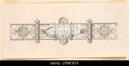 Dessin, dessin pour un bracelet; attribué à Salvatori (italien, actif 19th siècle); Italie; soutien en graphite: Papier vélin blanc cassé; 9,6 x 22,3 cm (3 3/4 x 8 3/4 po) Tapis : 35,6 x 45,7 cm (14 x 18 po) Banque D'Images