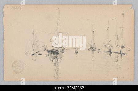 Dessin, vue d'un port; Robert Frederick Blum (américain, 1857–1903); États-Unis; graphite sur papier vélin; 10,3 × 17,4 cm (4 1/16 × 6 7/8 po) Banque D'Images