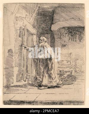 Imprimé, The Londerness of Tobit: The large plate, 1651; Rembrandt Harmensz van Rijn (néerlandais, 1606–1669); pays-Bas; gravure au point sec sur papier coulant; 15,9 × 12,6 cm (6 1/4 × 4 15/16 po); legs de George Campbell Cooper; 1896-3-149 Banque D'Images