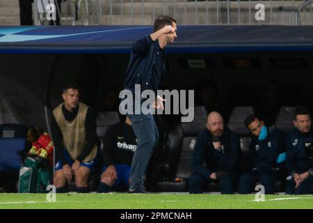 Madrid, Espagne. 12th avril 2023. 12th avril 2023 ; stade Santiago Bernabeu, Madrid, Espagne, Champions League football, Quart de finale, première jambe, Real Madrid contre Chelsea Lampard 900/Corson Press Credit: CORSON PRESS/Alay Live News Banque D'Images