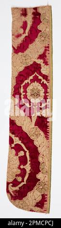 Textile (Italie); soie, fils métalliques; Warp x trame: 116,8 x 22,9 cm (46 x 9 po.) Banque D'Images