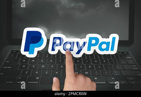 paypal, logo à utiliser sur les réseaux sociaux et les sites de nouvelles Banque D'Images