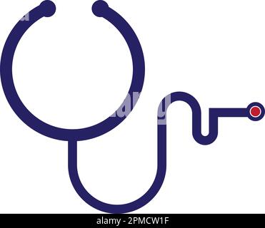 Modèle de conception du logo Health Consult. Stéthoscope isolé sur bulle chat symbole stéthoscope logo design vecteur Illustration de Vecteur
