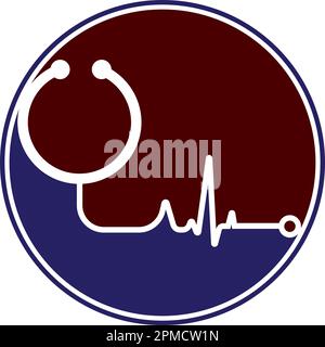 Modèle de conception du logo Health Consult. Stéthoscope isolé sur bulle chat symbole stéthoscope logo design vecteur Illustration de Vecteur