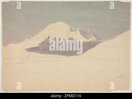 Dessin, Mont Chimborazo, Équateur; église Frédéric Edwin (américaine, 1826–1900); Équateur; pinceau et huile, graphite sur papier brun ?; 31,6 x 44,2 cm (12 7/16 x 17 3/8 po.) Banque D'Images