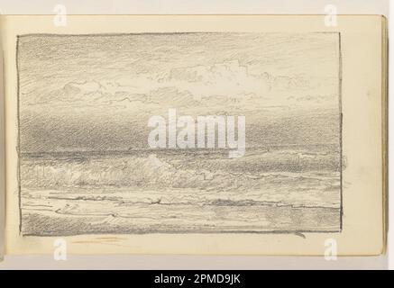 Sketchbook Folio, plage avec petites vagues; William Trost Richards (américain, 1833–1905); États-Unis; graphite sur papier vélin crème, relié; 10,1 x 16 cm (4 x 6 5/16 po) Feuille : 11,7 x 18,9 cm (4 5/8 x 7 7/16 po) Banque D'Images