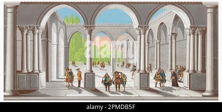 Frieze (France); imprimé en bloc et enimprimé sur du papier machine Banque D'Images