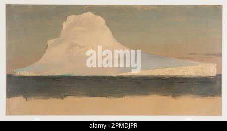 Dessin, Floating Iceberg, Labrador; église Frederic Edwin (américaine, 1826–1900); peinture à l'huile et au pinceau, graphite sur papier vélin épais; 30,5 × 46 cm (12 × 18 1/8 po) Tapis : 40,6 × 55,9 cm (16 × 22 po) Hauteur du cadre x l x P : 44,5 × 60 × 2,5 cm (17 1/2 × 23 5/8 × 1 po) Banque D'Images