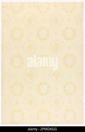 Papier de plafond (États-Unis) ; imprimé à la machine sur du papier ; 72 x 48 cm (28 3/8 x 18 7/8 po.) Banque D'Images