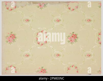 Papier de plafond (États-Unis) ; imprimé à la machine sur du papier ; 72 x 49 cm (28 3/8 x 19 5/16 po.) Banque D'Images