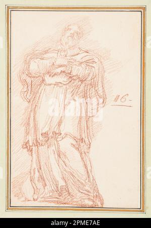 Dessin, St. Francis de Sales de St. Colonnade de Peter; Jean-Robert Ango (français, actif à Rome 1759 – 1770, d. 1773); d'après Paolo Reggiani; France; craie rouge sur papier Banque D'Images