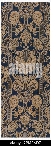 Textile (France); lin, coton; Warp x trame: 171,5 x 59 cm (5 pi. 7 1/2 po x 23 1/4 po) Répéter H: 101 cm (39 3/4 po); achat de Musum en cadeau de Mme Florence Matthews; 1994-23-2 Banque D'Images