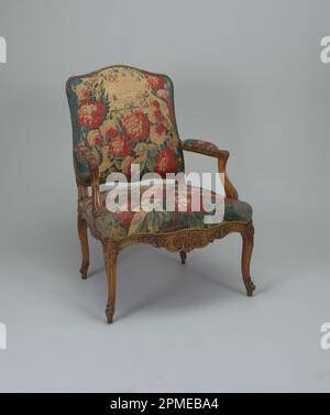 Fauteuil (France); bois, métal, tapisserie; 103 x 74 x 76 cm (40 9/16 x 29 1/8 x 29 15/16 po. ); 1970-2-1 Banque D'Images