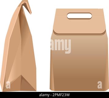 Emballage en carton pour aliments ou produits, emballage écologique Illustration de Vecteur