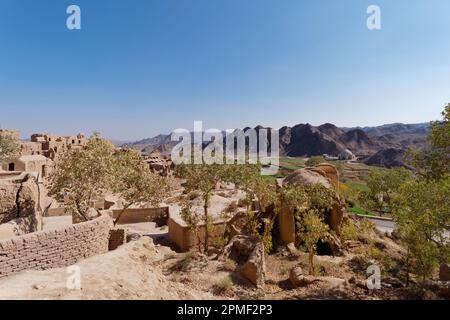La ville historique abandonnée de Kharanaq dans la province de Yazd, en Iran Banque D'Images