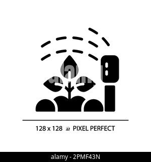 Icône de glyphe noir arrosoir Illustration de Vecteur