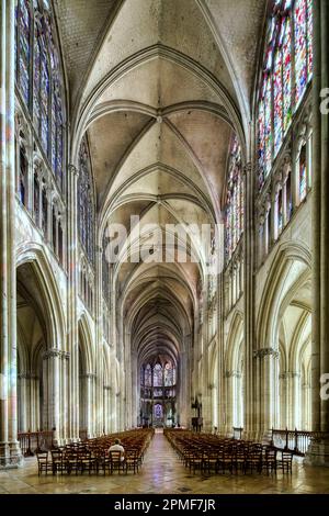 France, Aube, Troyes, Cathédrale Saint-Pierre-et-Saint-Paul de Troyes, le coeur et la nef Banque D'Images