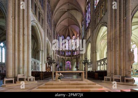 France, Aube, Troyes, Cathédrale Saint-Pierre-et-Saint-Paul de Troyes, le coeur et la nef Banque D'Images