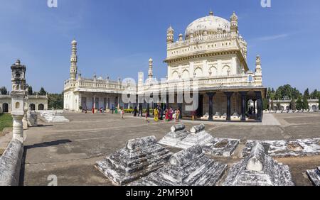 Inde, Karnataka, Srirangaptna, Gumbaz, Tipu Sultan et son mausolée familial Banque D'Images