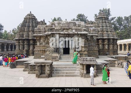 Inde, Karnataka, Somanathapura, Keshava ou Chennakesava temple Banque D'Images