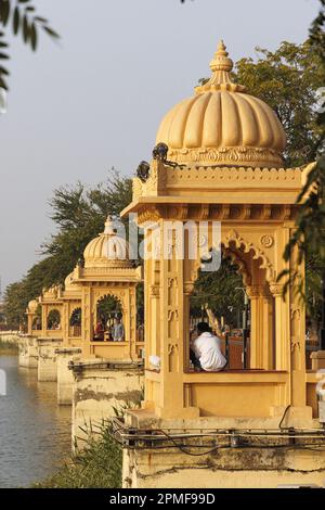 Inde, Gujarat, Jamnagar, lac Lakhota Banque D'Images