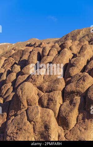 Maroc, Vallée des Dades, hameau de Tamellalt, falaise de doigts de singe Banque D'Images