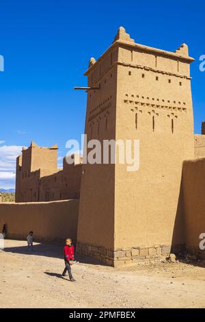 Maroc, Zagora, Ksar Tissergate, village fortifié, l'un des plus conservés de ksours dans le sud du Maroc Banque D'Images