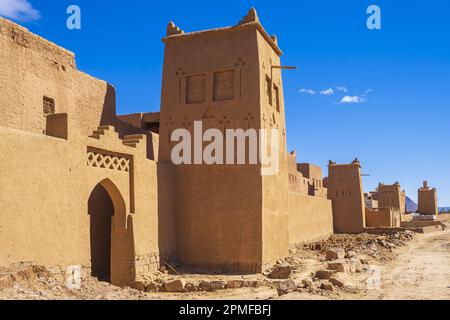 Maroc, Zagora, Ksar Tissergate, village fortifié, l'un des plus conservés de ksours dans le sud du Maroc Banque D'Images