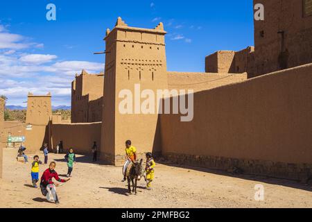 Maroc, Zagora, Ksar Tissergate, village fortifié, l'un des plus conservés de ksours dans le sud du Maroc Banque D'Images